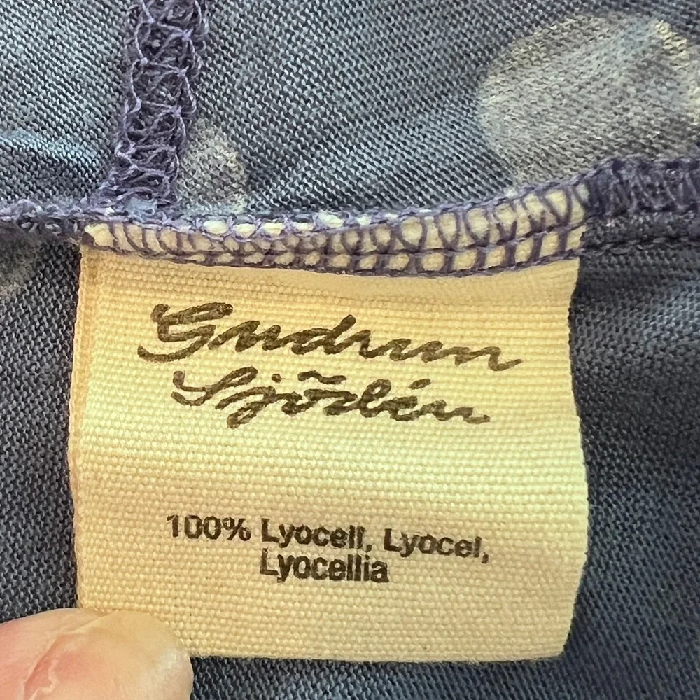 Gudrun Sjoden Polka Dot Tunic Dress Blue White Size L Pockets Organic Cotton‎ - Picture 7 of 9